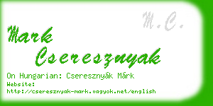 mark cseresznyak business card